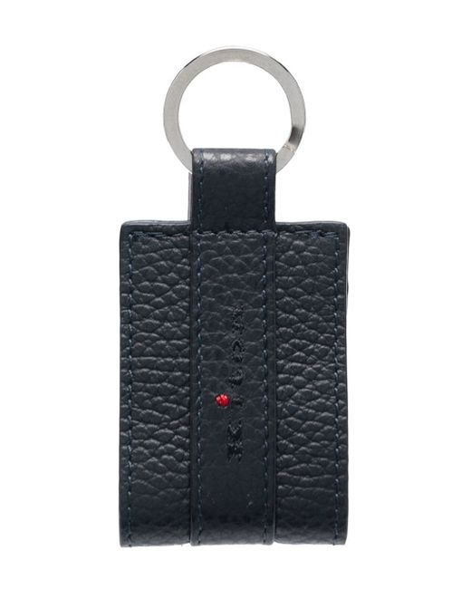 Kiton calf leather rectangular keychain