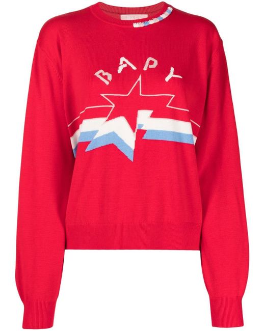 Bapy By *A Bathing Ape® intarsia-knit cotton-blend jumper