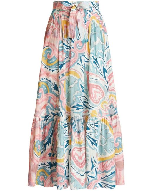 Etro all-over graphic-print maxi skirt
