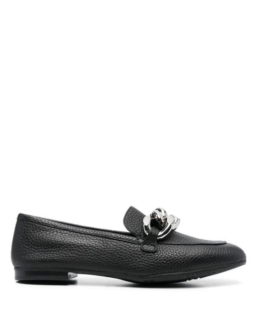 Casadei chunky chain-link leather loafers