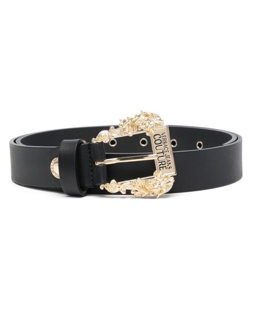 Versace Jeans Couture Baroque-buckle leather belt