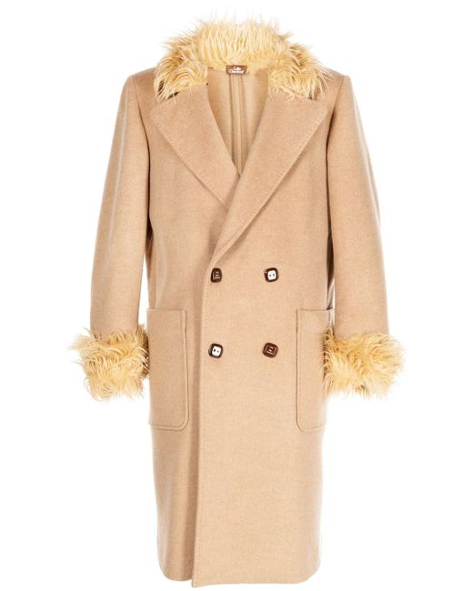 Late Checkout wool double-breasted coat