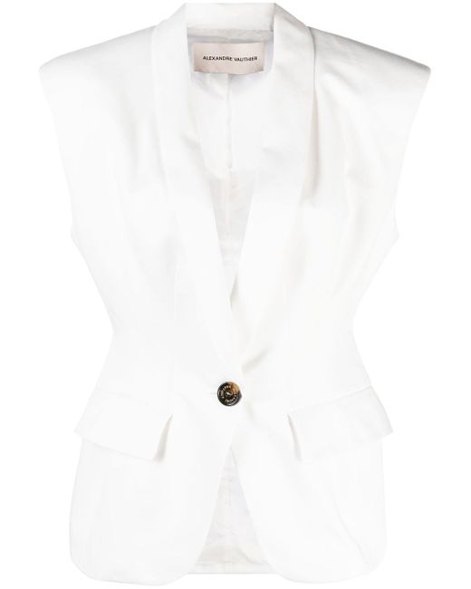 Alexandre Vauthier single-breasted cotton waistcoat