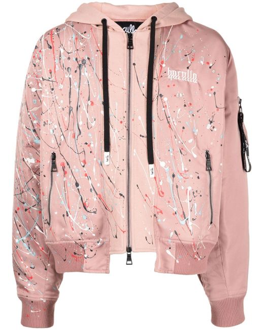 Haculla graphic-print hooded bomber-jacket