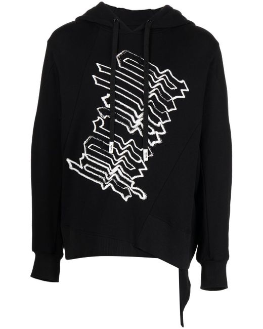 Haculla Glitch logo-print hoodie