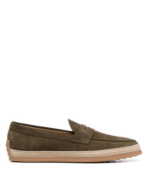 Tod's almond-toe suede loafers