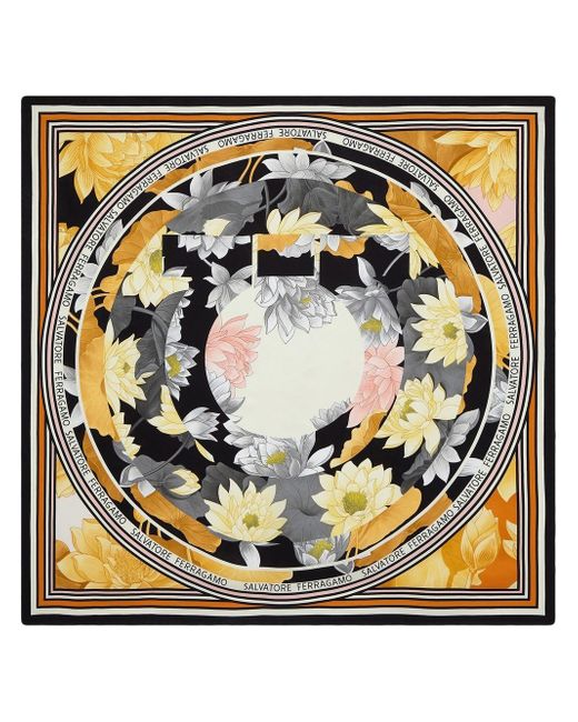Ferragamo Ninfee silk floral-print foulard