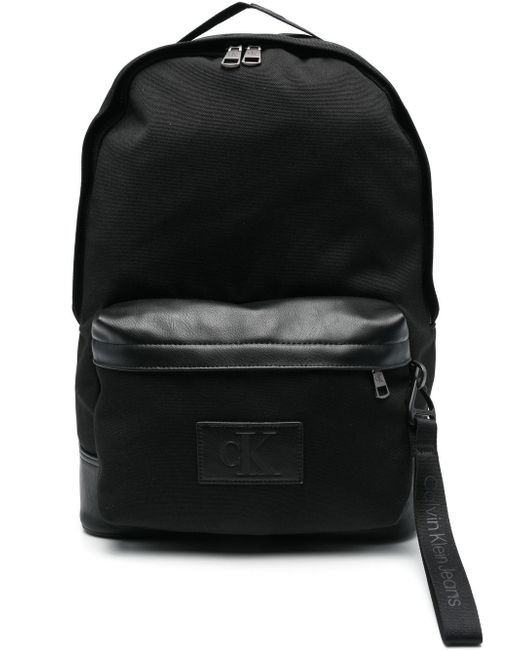 Calvin Klein Jeans logo-patch zip-up backpack