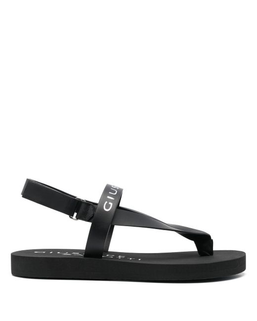 Giuseppe Zanotti Design logo-print thong-strap sandals