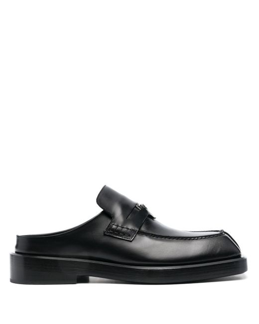 Versace leather penny-slot loafers