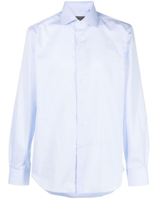 Corneliani spread collar cotton shirt