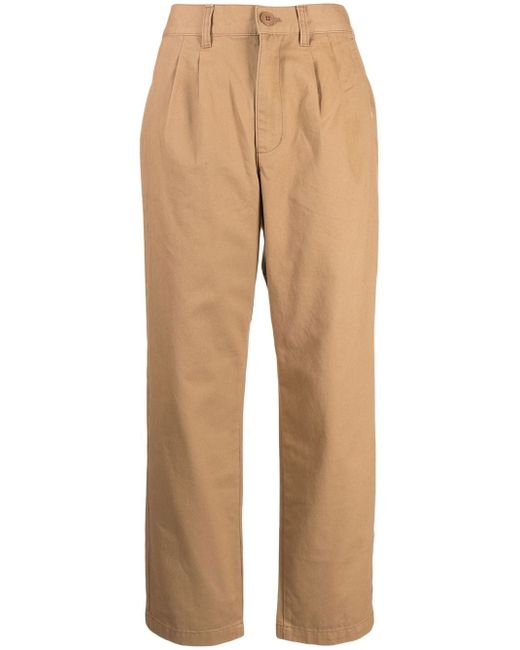 Chocoolate pleat-detail straight-leg trousers