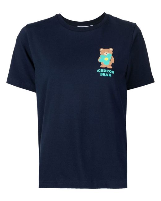 Chocoolate bear-print short-sleeved T-shirt