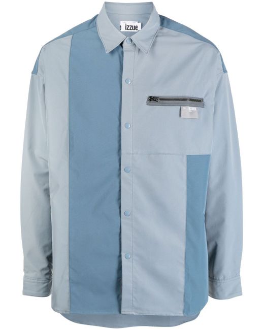 Izzue panelled zip-detail shirt
