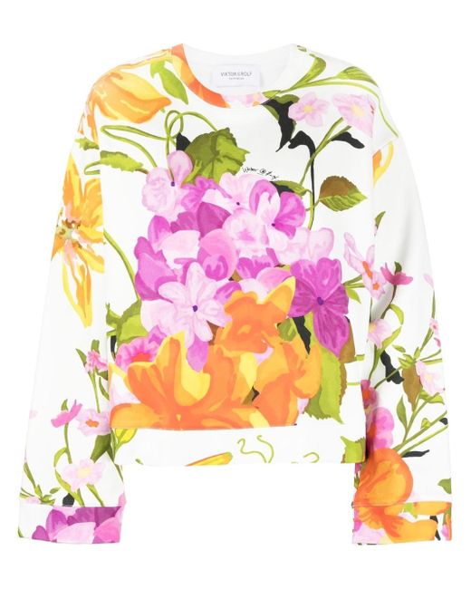 Viktor & Rolf floral print long sleeved T-shirt