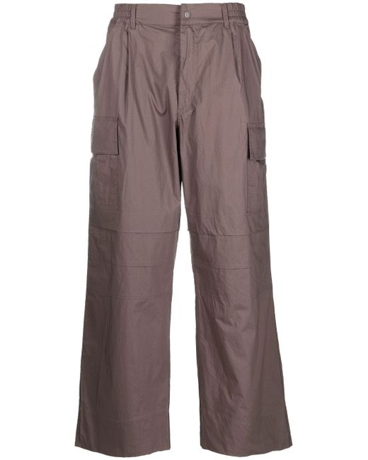 There Was One wide-leg cotton cargo trousers