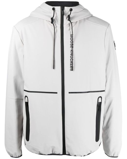 Moose Knuckles contrast-detailing hooded jacket