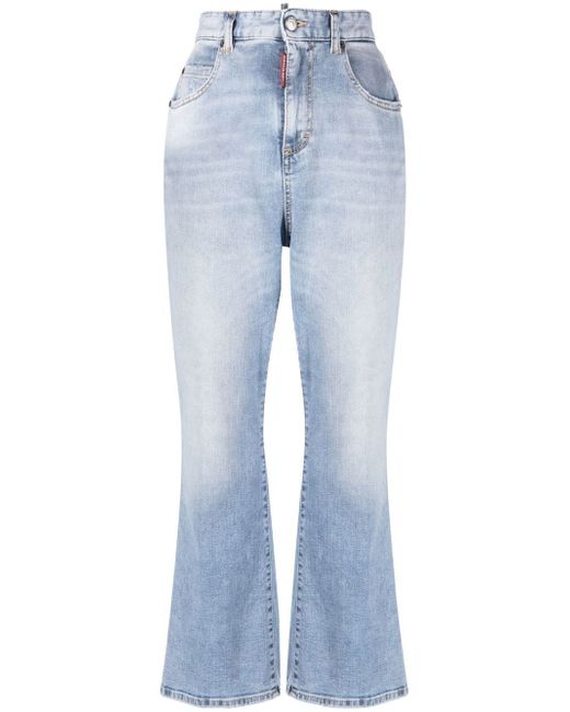 Dsquared2 high-waisted cropped flared jeans