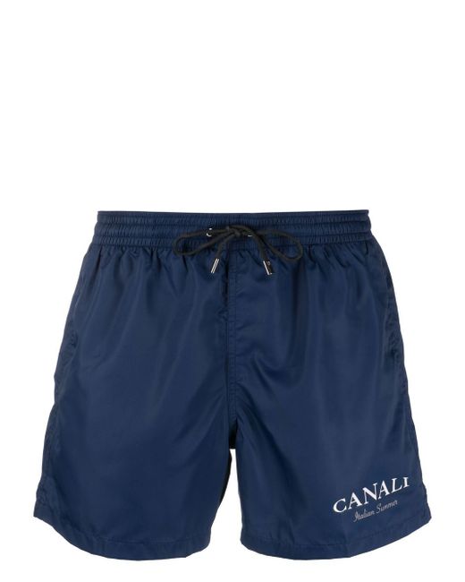 Canali embossed-logo swimming shorts