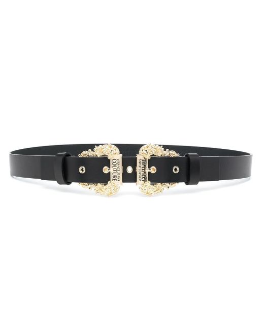 Versace Jeans Couture double buckle-fastening leather belt