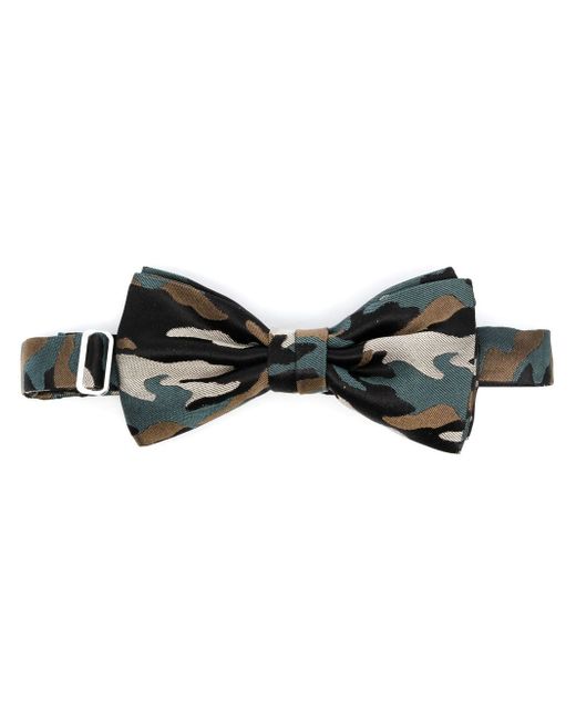 Karl Lagerfeld camouflage-print silk bow tie