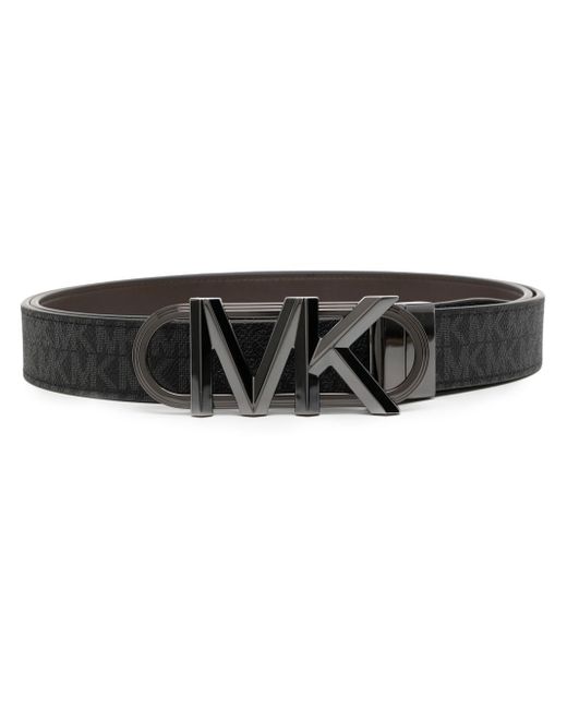 Michael Kors leather logo-print belt