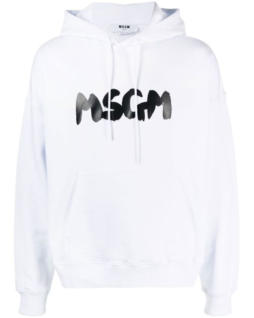 Msgm logo-print hoodie