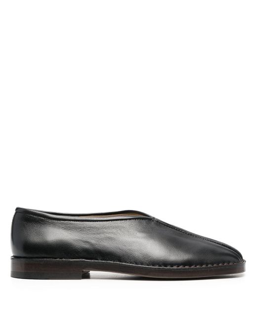 Lemaire square-toe leather loafers