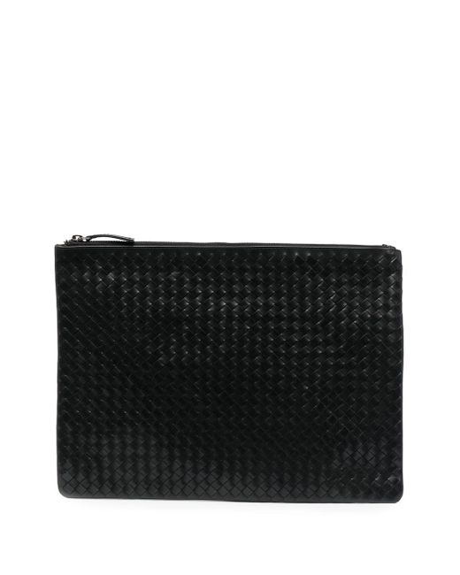 Dragon Diffusion woven leather clutch bag