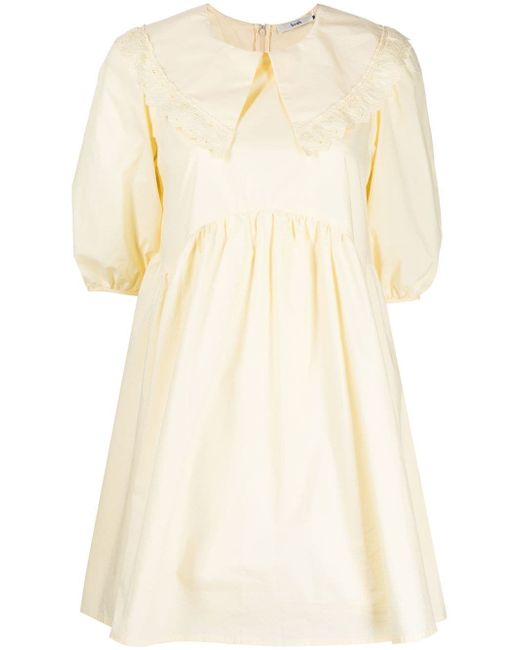 b+ab puff-sleeve cotton dress