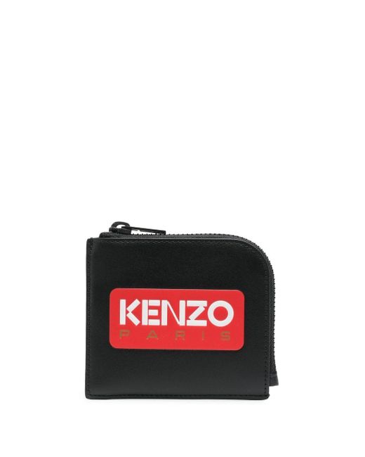 Kenzo logo-print leather wallet