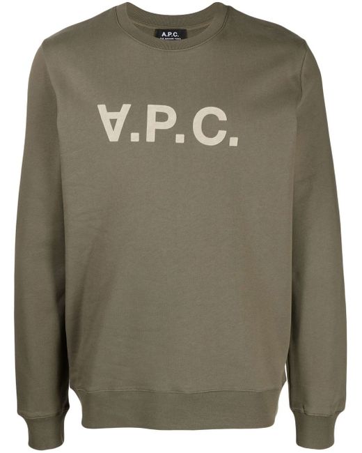 A.P.C. logo-print cotton sweatshirt
