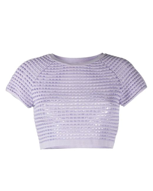 Genny open-knit cropped top
