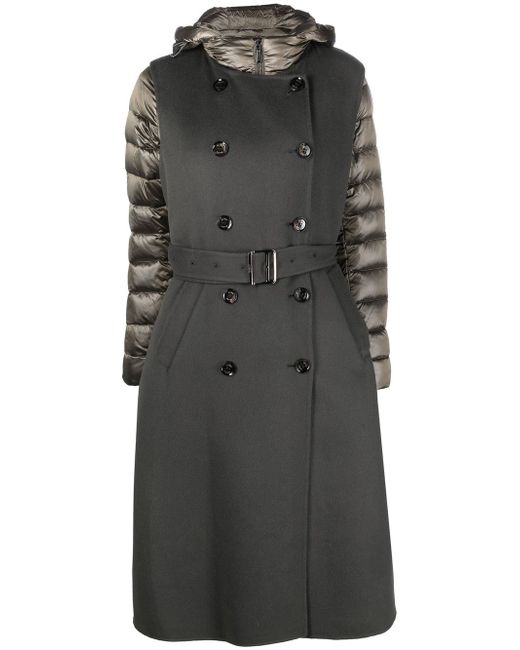 Moorer padded double-breasted coat