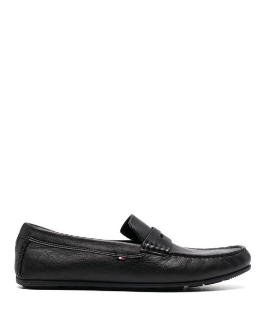 Tommy Hilfiger pebbled leather penny loafers