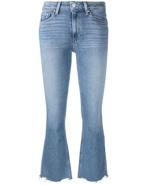 Paige distressed-effect flared jeans
