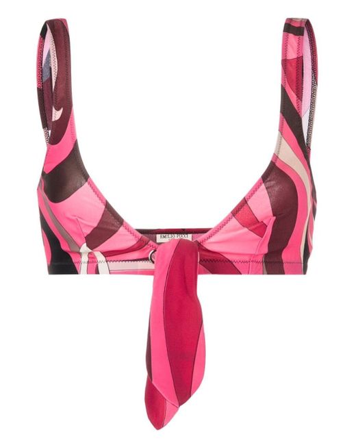 Pucci wave-print bikini top