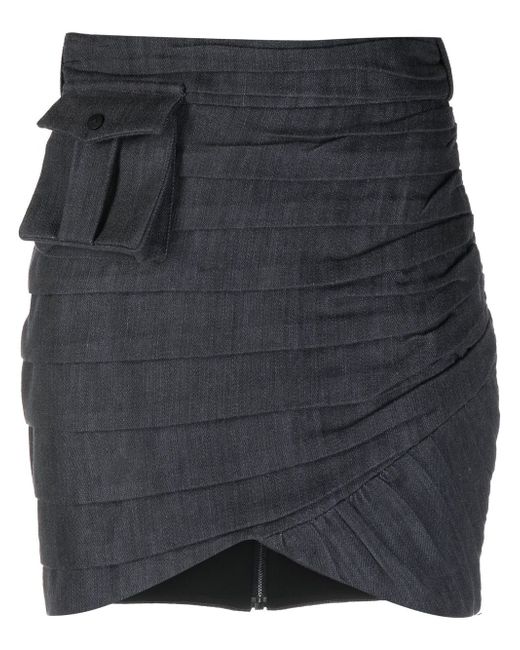 The Mannei Bordeaux ruched skirt