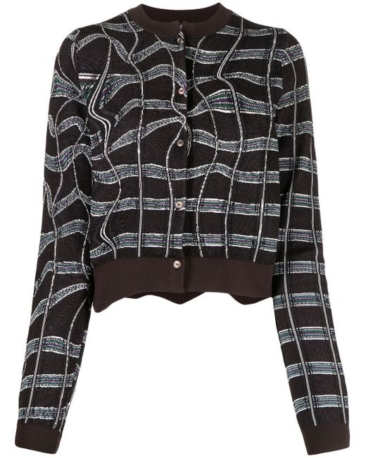 Jnby patterned jacquard cropped jumper
