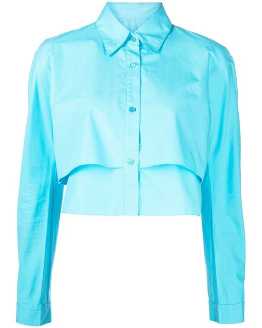 Jnby double-layer cropped shirt