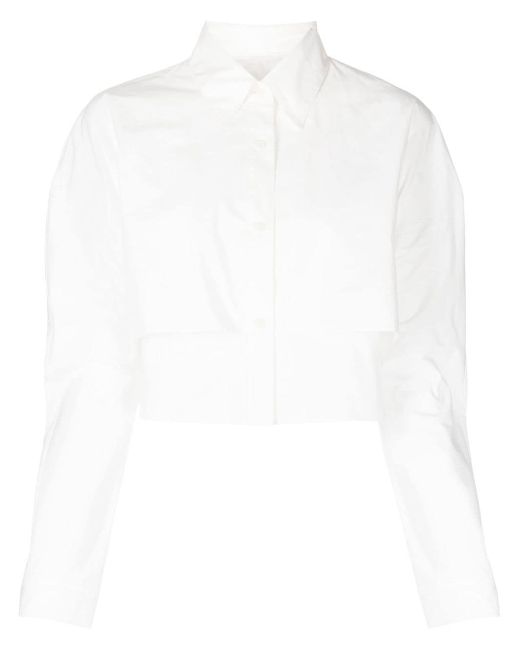 Jnby cropped cotton shirt