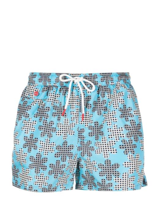 Kiton floral-print swim shorts