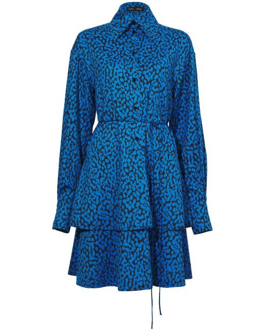 Proenza Schouler leopard-print shirt dress
