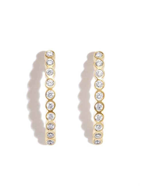 Zoe Chicco 14kt yellow diamond hoop earrings