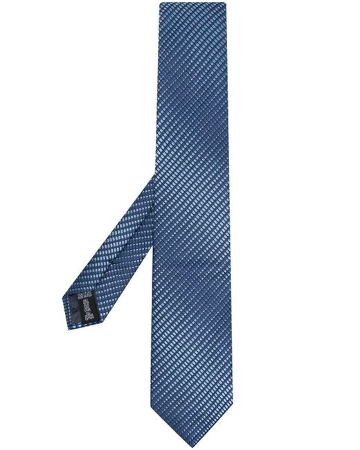 Emporio Armani micro-pattern jacquard tie