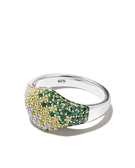 Tom Wood gradient crystal-embellished ring