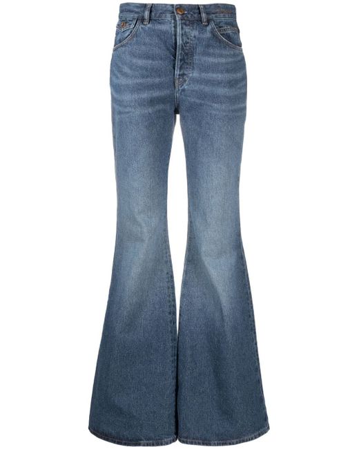 Chloé Recycled Cotton Denim Flared Jeans