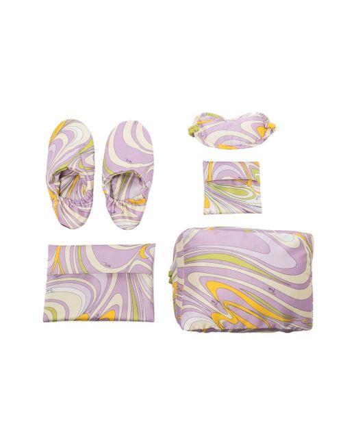 Pucci abstract-print wash bag sleep set