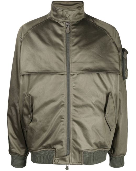 Man On The Boon. funnel neck zip-up jacket