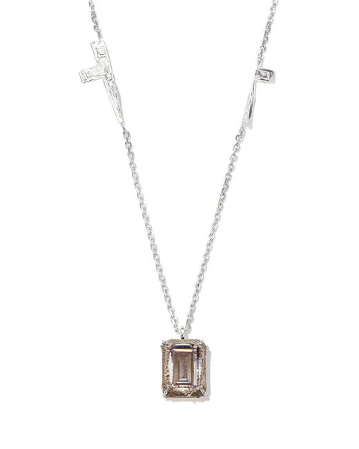 Sweetlimejuice crystal-embellished pendant necklace